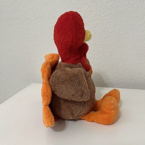 TY Pluffies Gobble the Turkey Plush Lovey 8” Beanie Stuffed Tylux 2007 - Picture 7 of 11